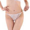 Tanga de encaje con forma de corazón para mujer, sexy, de malla, transparente, de cintura baja, con aberturas, 2177