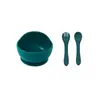 Amazon Vajilla de Silicona Ventosa Madre Bebé Tazón para Comida de Bebé Cuchara Silicona de Grado Alimenticio Cuchara para Comer traje