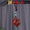 Sándalo Tallado Zodiaco Caballo Cadena para Teléfono Colgante Yiming Xianyuan Llave Madera Maciza Tallada Caballo Llavero Colgante para Coche