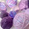Serie Morado Azul Rosa 4 5 6CM bola de lana bola de espuma de piel bola para envolver decoración navideña ramo adornos para decoración de ventana
