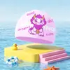 Gorros de Natación para Niños Modelo Nuevo en Stock Orejeras de Dibujos Animados Impermeables Antideslizantes Silicona Suave Gorros de Natación Venta al Por Mayor desde Fabricante