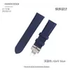 Pulseira de Lona de Liberação Rápida Material de Couro Genuíno de Nylon Impermeável Suor Fivela Borboleta de Dupla Pressão para Samsung Jiaming Huawei GT