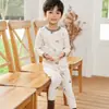 Nuevo Conjunto de Ropa Interior Térmica de Lana Antibacteriana de 10A para Niños, Engrosado para Otoño e Invierno, Ropa Interior Suave