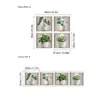 Pegatinas de Pared 3D Verticales de Plantas en Maceta Transfronterizas para Decoración de Pared de Entrada de Sala de Estar, Cubriendo Imperfecciones, Renovación de Habitación, PVC Autoadhesivo