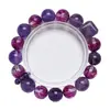 Un Toque de Sonrisas Pulsera Hecha a Mano de Cristal Natural de Uruguay para Mujer, Estilo Nuevo Versátil, Pulsera Blanqueadora al por Mayor