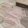 Calcinha de renda sem costura com retalhos de seda gelada feminina novo estilo francesa pura desejo menina cintura baixa sexy respirável triângulo calcinhas femininas