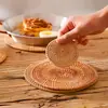 Esterillas Aislantes del Calor, Posavasos, Esterillas Tejidas de Ratán para el Hogar Anti-quemaduras para Ollas, Posavasos para Tazones, Esterillas de Mesa Resistentes a Altas Temperaturas, Esterillas para Platos Resistentes al Calor, Soportes para Tetera