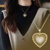 Nueva Cadena para Suéter, Cadena para Clavícula de Corazón de Amor, Venta Directa del Fabricante, Collar de Gama Alta y Elegante, Accesorios de Nicho que No se Desvanecen