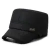 Gorra de Invierno para Hombre Estilo Papá Protección contra el Frío Protección para los Oídos Gorra de Copa Plana para Hombres de Mediana Edad y Mayores Abuelo Hombre Mayor Gorra Gruesa de Algodón Cálida con Terciopelo
