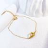 Venta al por mayor de joyería transfronteriza, collar con colgante de amor con nudo Joker de nicho retro francés, pulsera simple de alta calidad