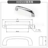 Manija de aleación de zinc rosca interna manija de puerta de equipo industrial manija ovalada de plástico manija de puerta tipo C HHDS90