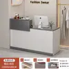 Mostrador de recepción, barra de bar, mostrador de caja, mostrador de tienda pequeño, simple y moderno para supermercados, tiendas de ropa, comercios y restaurantes