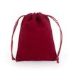 Bolsa de franela antipolvo con cordón coreano a color directo para almacenamiento de joyas, bolsa de tela pequeña de franela de un solo lado