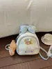 Nueva Bolsa Adorable para Estudiantes con Adorno de Encaje Mochila de Alto Valor Mochila de Oso Fresa Mochila Versátil y Ligera
