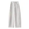 Calça casual de cintura alta da moda feita sob medida para mulheres, novo estilo outono 2026, solta, modeladora, fluida, versátil, com senso de design