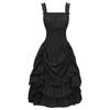 Comércio exterior quente europeu e americano plus size steampunk gótico vitoriano vestido de babados mulheres sem mangas