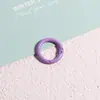 Llavero Anillo Color Pintura Horneada Hebilla de Resorte Conexión de Apertura Hebilla de Tarjeta Colgante Adorno Anillo para DIY Hecho a Mano
