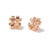 Brincos de Marca Famosa Transfronteiriços Europeus e Americanos de Luxo Leve, Venda Quente Transfronteiriça, Banhados a Ouro Real 14K, Modelo Novo, Marca de Designer Medida