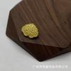 Abrigo de Metal con Botón Xiangyun Nube de Alto Pie Abrigo de Lana Tejida Botón Simple Combinable para Todo Hebilla Decorativa Cosida a Mano