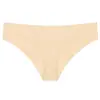 Nuevas bragas tanga sexys sin costuras de seda de hielo color piel tentación caliente de cintura media para mujer estilo europeo y americano