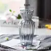 Conjunto de Vasos de Vidro Colorido Listrado Transparente Hidropônico para Flores Decoração de Mesa para Casa Ornamento Fresco