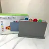 Cocina Hogar Clasificación Tabla de Cortar Juego de Cuatro Piezas Juego de Tablas de Cortar de PP Tabla de Cortar de Plástico Grado Alimenticio Suplemento Alimenticio para Bebés Tabla de Cortar