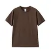 Camiseta Deportiva Base de Algodón Ligero 170g de Secado Rápido para Hombre, Manga Corta Suelta, Cuello Redondo, Sudadera de Marca Moderna, Camiseta Base de Color Sólido