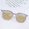 Gafas de Diamantes Hechas a Mano Estilo Flash para Mujer Gafas de Sol para el Verano con Protección Ultravioleta Especial Transfronteriza para Gafas de Sol Personalizadas