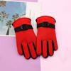 Luvas de esqui infantis forradas com lã, luvas quentes à prova de frio para meninos e meninas, inverno, impermeáveis, para brincar na neve, à prova de vento, para andar de bicicleta