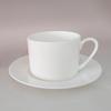 Fábrica de Tangshan atacado xícara de café de cerâmica para chá da tarde europeu branco puro casa criativa e logotipo xícara e pires de porcelana óssea