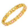Bestseller transfronteiriço moda europeia e americana pulseira magnética completa removível de liga ecológica com diamantes pulseira feminina ajustável