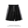 Pantalones Casuales Rayados de Cinco Puntos para Verano para Hombre Estilo Coreano Sueltos Rectos Pantalones de Exterior Pantalones Deportivos de Baloncesto Pantalones Finos de Montar