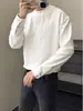 Sudadera Negra con Diseño Único, Ropa para Hombre de Marca de Nicho de Moda, Camiseta de Alta Gama, Camiseta Básica de Manga Larga para Hombre, Top Transpirable