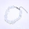 Pulsera de Grava de Ágata de Cristal Natural Pulsera Irregular de Piedra Semipreciosa Amatista Rosa Estudiante Novia Regalo