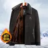 Abrigo de Chenilla Invierno Mediana Edad y Adultos Mayores Papá Chaqueta Casual con Forro Polar Engrosada Chaqueta Holgada para Hombre para Padre
