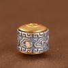 Rey Ciervo Dorado Plata S925 cuentas sueltas accesorios vintage Xiangyun mantra de seis palabras koi cuentas de barril cuentas espaciadoras cuentas redondas accesorios de plata