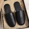 Zapatillas de Piel de Oveja de Alta Calidad Cuatro Estaciones Primavera y Otoño Hogar Amantes Piso Día Zapatillas Alojamiento Turístico Hotel Hotel Zapatillas de Cuero de Gama Alta