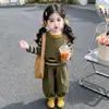 Conjunto estilo Mori para Niñas 2026 Primavera y Otoño Ropa Nueva para Niños Ropa de Moda para Primavera y Otoño Ropa de Otoño para Bebé Niña Conjunto de Tres Piezas