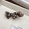 Pinza para el pelo de acetato con estampado de leopardo retro coreano, lazo, pinza lateral de corazón de alta gama, pinza de pico de pato, accesorios para el cabello al por mayor