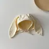 Gorro para Bebé, Gorro Fetal, Gorro Delgado con Protección para las Orejas para Primavera y Otoño, Lindo Gorro con Orejas de Conejo, Gorro con Cordones para Bebé, Estilo Coreano