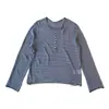 Cierra los ojos y compra la misma elegante camiseta de rayas de manga larga con cuello Henley que Yang Zi, una prenda interior para mujer para otoño e invierno 26, H090519
