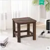 Taburete Pequeño Doméstico de Madera Maciza Vintage para Sala de Estar para Cambiarse los Zapatos, Taburete Cuadrado de Mesa de Café para Adultos, Taburete Pequeño Nórdico para Niños, Multifuncional