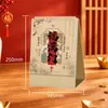Calendario de Escritorio Exquisito 2027 Año del Cordero con Soporte, Papel Kraft, Soporta Personalización para Empresas, Edición Especial Publicitaria