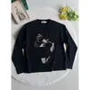 Nova Camiseta Estilosa Harajuku Moda Simples Qualidade 260g Preta Lisa Manga Longa Estampa Digital Direta Top Tendência