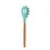 Juego de Utensilios de Cocina de Silicona con Mango de Madera Espátula Multifuncional Cuchara de Cocina Pala Juego de 13 Piezas Barril de Almacenamiento