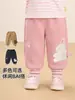 Pantalones de forro polar Kaka Panda para niños, pantalones deportivos de invierno cálidos para niñas, ropa de invierno para niños, pantalones largos de otoño e invierno para bebés
