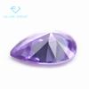 Fabricantes fuente mayoreo 5A circón azul en forma de pera artificial fondo puntiagudo en forma de gota piedra blanca de color circonio CZ taladro