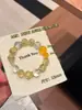 Pulsera de Cristal Amarillo Natural Original Golden Dew Citrino Amarillo Azurita Amarilla Fluorita Amarilla Azurita Blanca Hielo Triturado