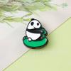 Panda Lindo Aleación de Bambú Goteo de Aceite Cuentas Perforadas Cadena para Teléfono Móvil Accesorios de Collar Creativo DIY Hecho a Mano