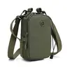 Bolsa para Teléfono de Nailon Ligero de Color Sólido con Múltiples Compartimentos, Cierre, Bolsa para Botella de Agua, Bolso Pequeño Versátil Casual Deportivo para Mujer, de Hombro Único, Cruzado